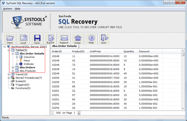 Advanced MDF File Recovery Tool 6.1